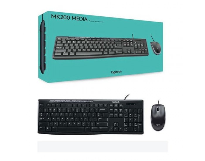 LOGITECH KEYBORD MOUSE COMBO WIRED MK200 MULTIMEDIA (3 YEARS)